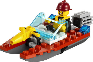 LEGO Set-Fire Speedboat (Polybag)-Town / City / Fire-30220-1-Creative Brick Builders